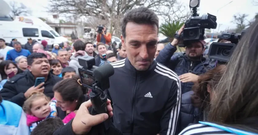 Scaloni llegó a Pujato: «Hasta diciembre estoy en el cargo»
